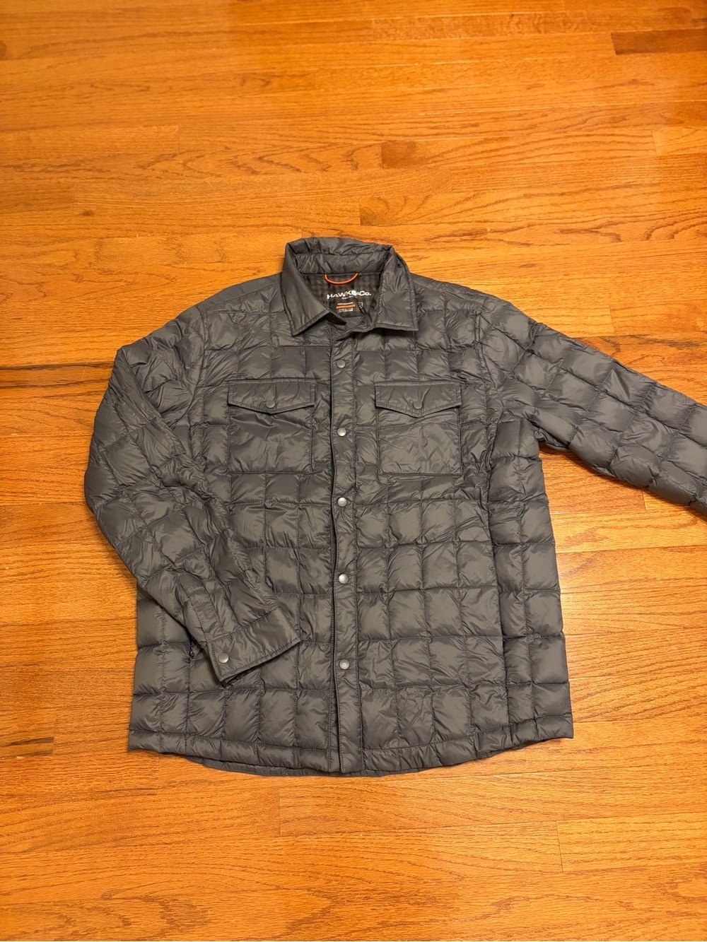 Hawke&co | Packable Quilted Men's Puffer Jacket - Charcoal size L
